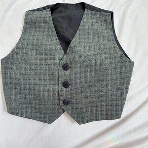 Men's Gray Checkered Vest